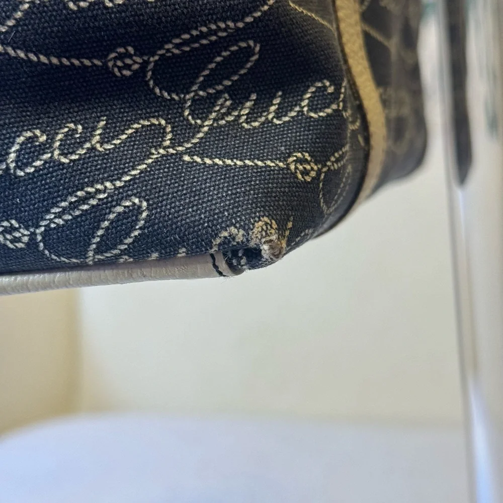 Gucci Navy and Cream Shoulder Bag - Picture 4 of 13